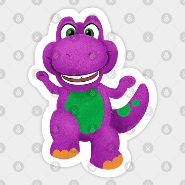 Barney Sticker by AmyNewBlue